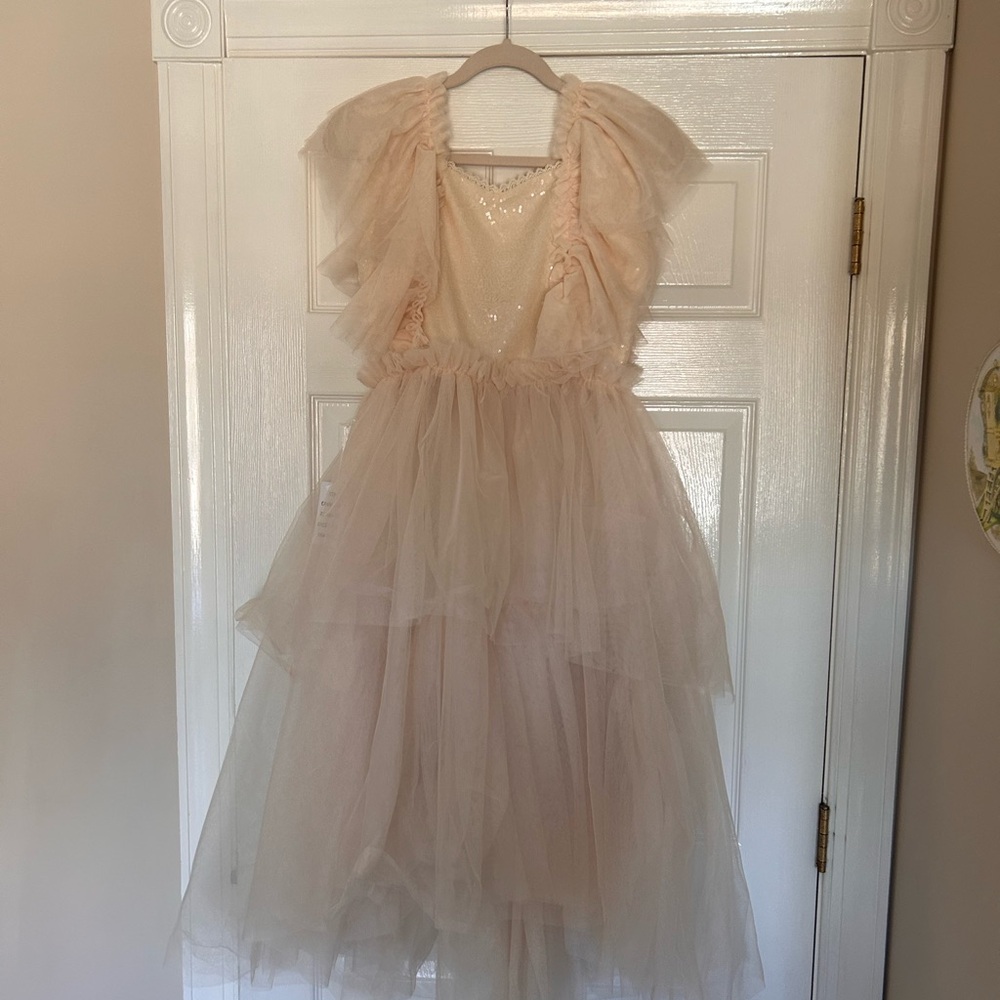 Joyfolie long dress sequin bodice